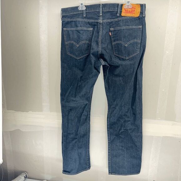 Levi's 501 Super Dark Wash Men's 38x30 Classic Straight Button Fly EUC - Picture 4 of 7